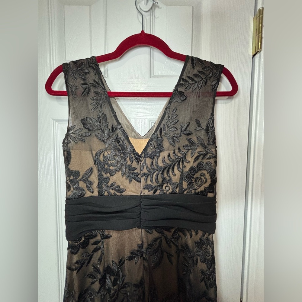 NWT JS COLLECTIONS SZ 4 BLACK/NUDE THE EMILY GOWN High Low Silhouette #86111881 - Picture 6 of 14